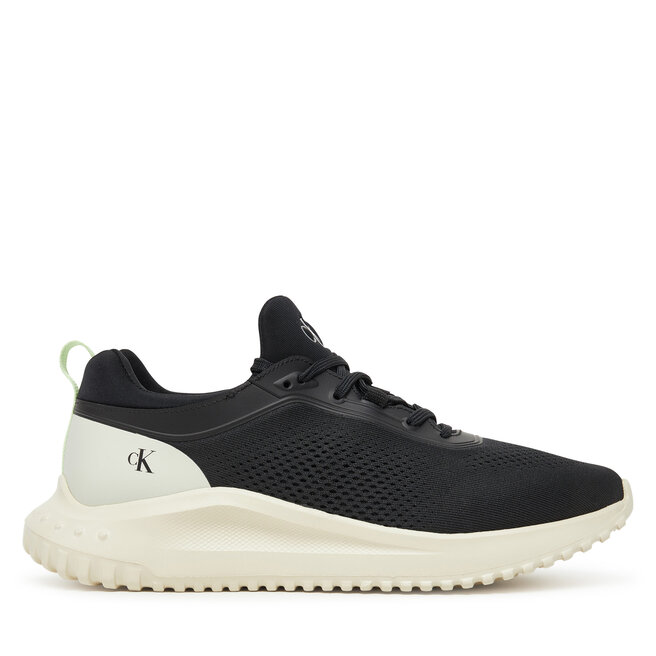 Sneakersy Calvin Klein Jeans Eva Runner Sock Mg Tech YW0YW01855 Czarny - kobiece