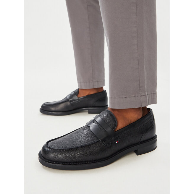 Lordsy Tommy Hilfiger Lth Mix Dress Hilfiger Loafer FM0FM06087 Czarny - męskie