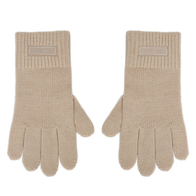 Rękawiczki Calvin Klein LV14D8031G Beżowy - kobiece