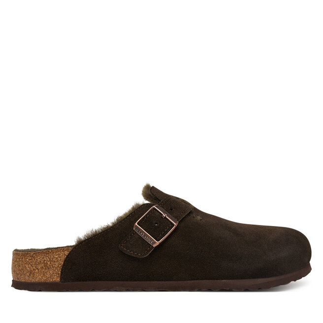 Klapki Birkenstock Boston Fur 1020567 Brązowy -