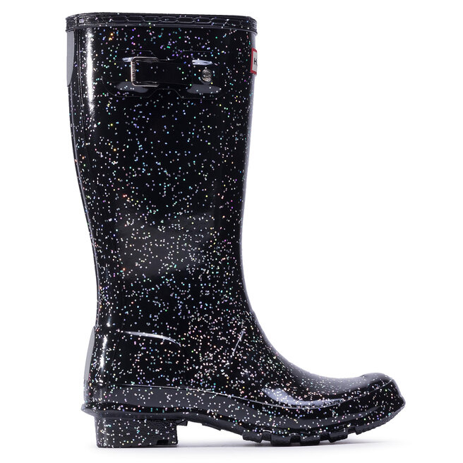 Kalosze Hunter Org Kids Giant Glitter Boots JFT6075RGT Czarny - dziewczęce
