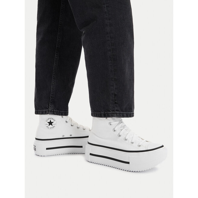 Trampki Converse Chuck Taylor All Star Lift Double Stack A12976C Biały - kobiece