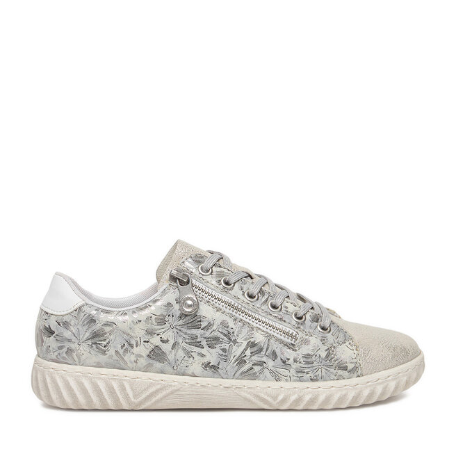 Sneakersy Rieker N0900-90 Srebrny - kobiece