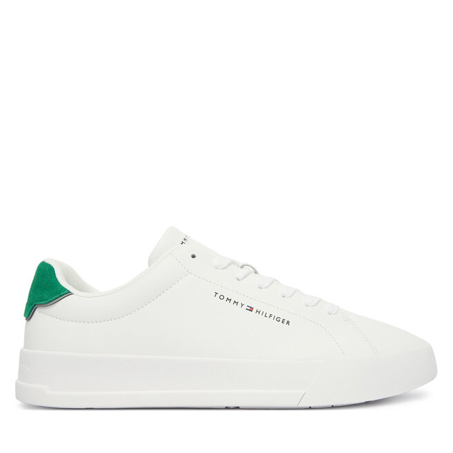 Sneakersy Tommy Hilfiger Th Court Lth Detail Ess FM0FM05367 Biały - męskie