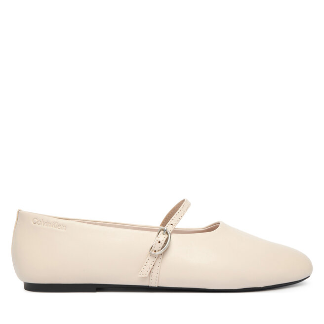 Baleriny Calvin Klein Oblique Ballerina Mj Lth Hdw HW0HW02847 Écru -
