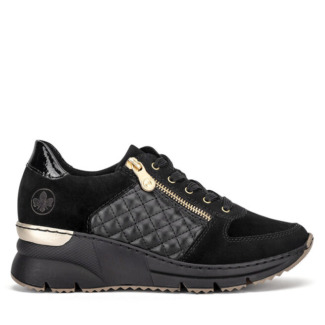 Sneakersy Rieker N6314-00 Czarny - kobiece