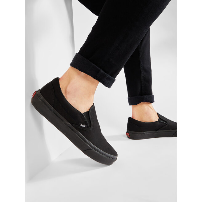 Tenisówki Vans Classic Slip-On VN-0EYEBKA Czarny - kobiece