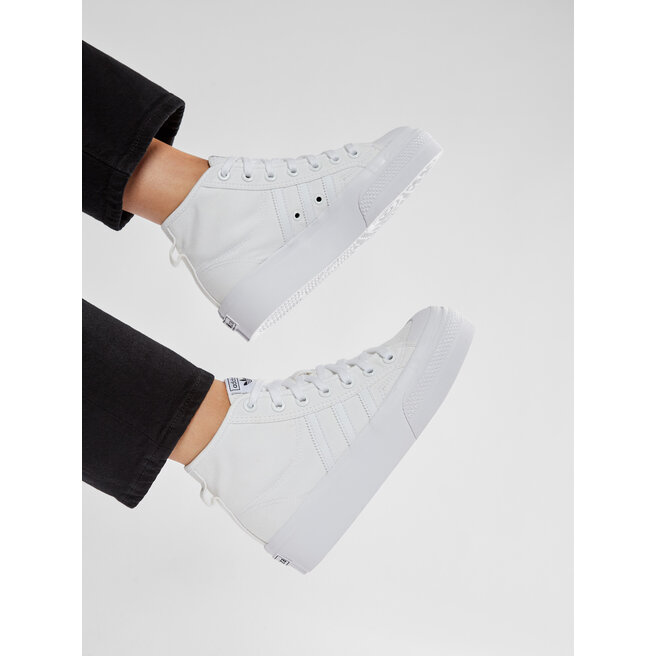 Sneakersy adidas Nizza Platform Mid W FY2782 Biały - kobiece