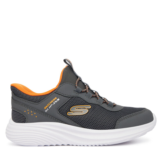 Sneakersy Skechers Slip-Ins: Bounder Pro 404208L/CHAR Szary - chłopięce