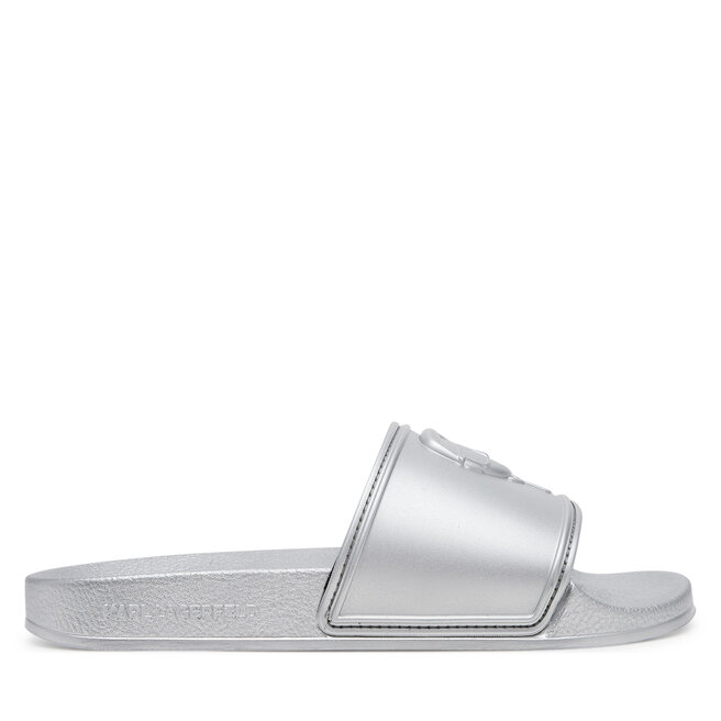 Klapki KARL LAGERFELD Kondo 2.0 KL80919M Srebrny -