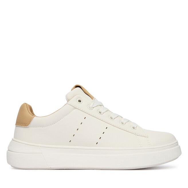Sneakersy Calvin Klein Low Cut Lace-Up V3X9-83301-1355A S Biały - dziewczęce