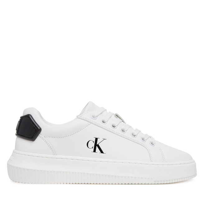 Sneakersy Calvin Klein Jeans Chunky Cupsole Ru Patch Lth Wn YW0YW01846 Biały - kobiece