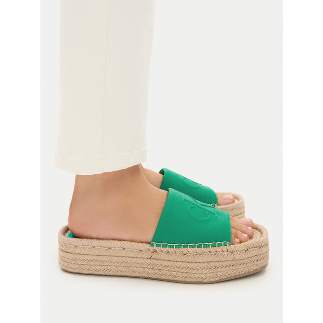 Espadryle Calvin Klein Ebeth HW0HW02894 Zielony - kobiece