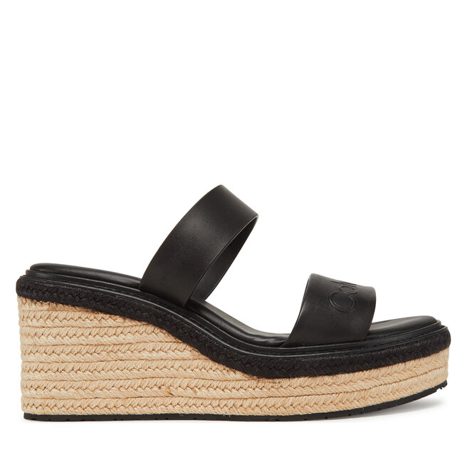 Espadryle Calvin Klein Wedge Sandal 50 - He HW0HW02375 Czarny - kobiece