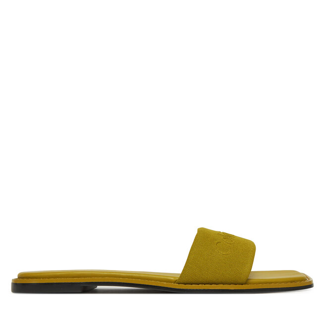 Klapki Calvin Klein Flat Slide - He HW0HW02378 Zielony -