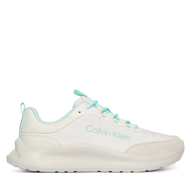 Sneakersy Calvin Klein Light Eva Run Ess Lac Ny-Su Wmn HW0HW03293 Biały - kobiece