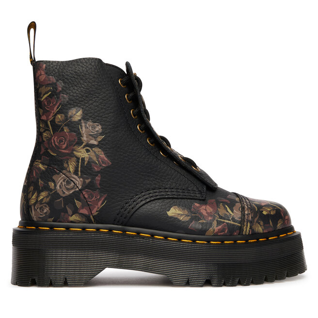 Trapery Dr. Martens Sinclair Decayed Roses Tumbled Nappa  DM32050001 Czarny - kobiece