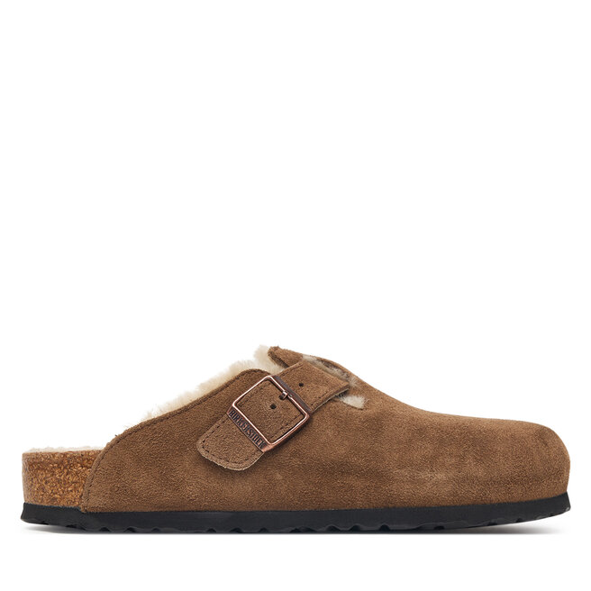 Klapki Birkenstock Boston Shearling 1032440 Brązowy -