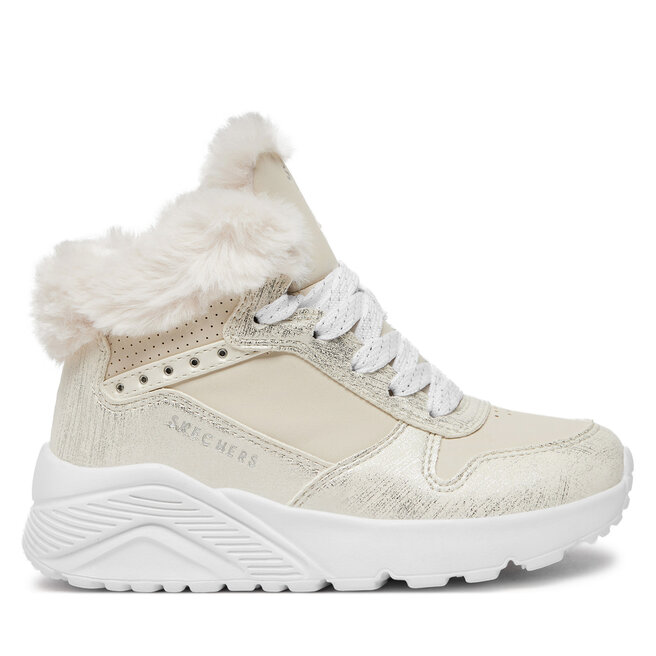 Botki Skechers Uno Lite - Comfurt Collar 310396L/NAT Écru - dziewczęce