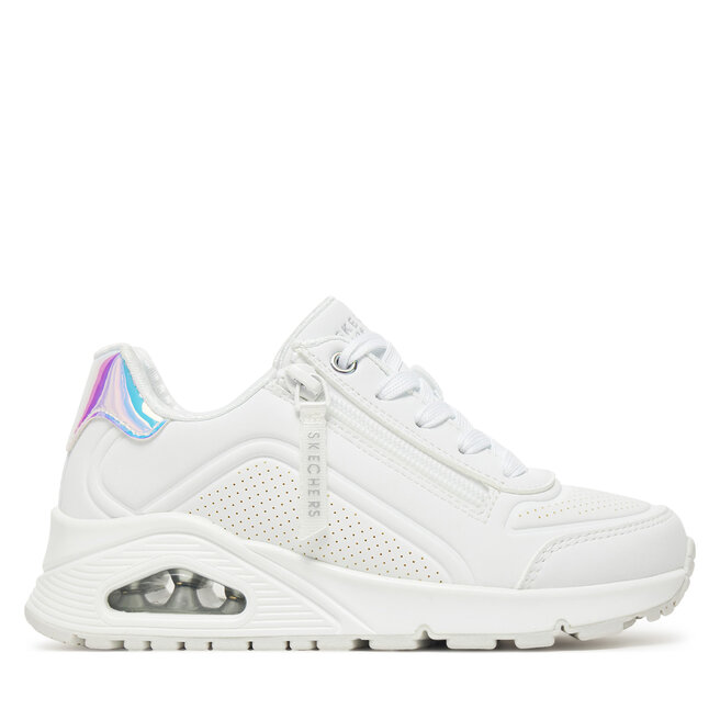Sneakersy Skechers Uno Gen1-Zip And Stride 310554L/WHT Biały - dziewczęce