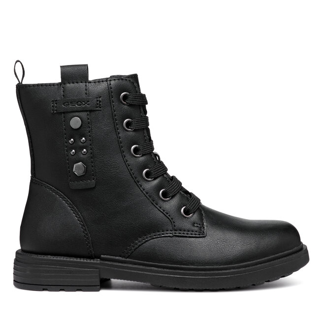 Kozaki Geox Jr Eclair J469QM 0009F C9999 M Czarny - dziewczęce