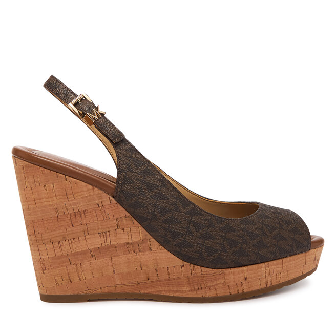 Sandały MICHAEL Michael Kors Rosie Wedge 40S6RSHS1B Brązowy - kobiece