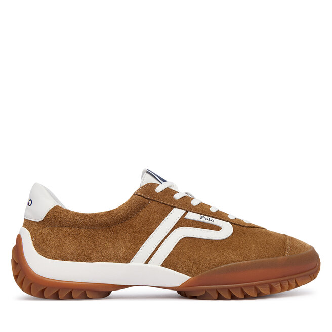 Sneakersy Polo Ralph Lauren Tread Low 804P15616001 Brązowy - kobiece