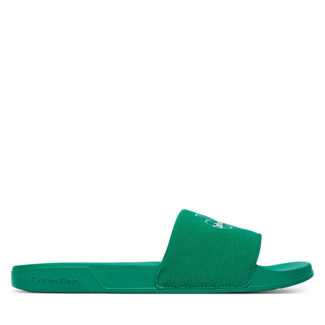 Klapki Calvin Klein Ess Slide Cv YM0YM01393 Zielony -