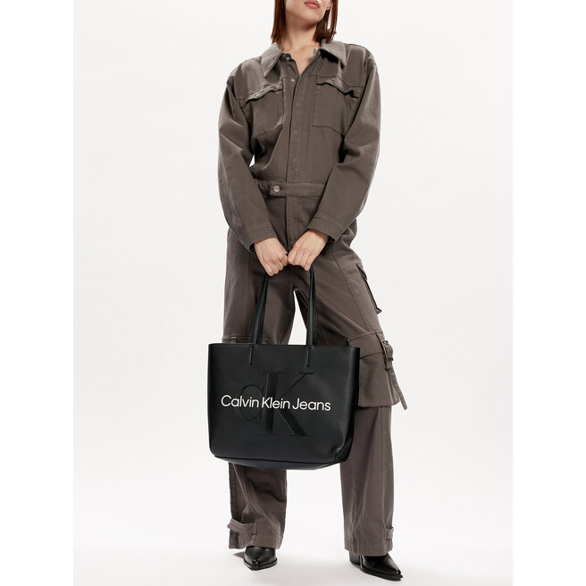 Torebka Calvin Klein Jeans Sculpted Shopper29 Mono K60K610276 Czarny -