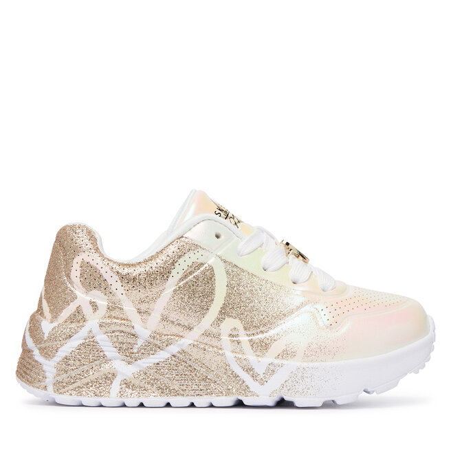Sneakersy Skechers Jgoldcrown: Uno Lite - Heartdust Forever 310814L Biały - dziewczęce