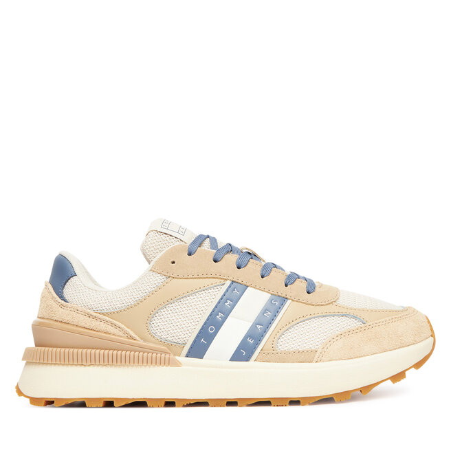 Sneakersy Tommy Jeans Tjm Technical Runner Ess EM0EM01537 Beżowy - męskie