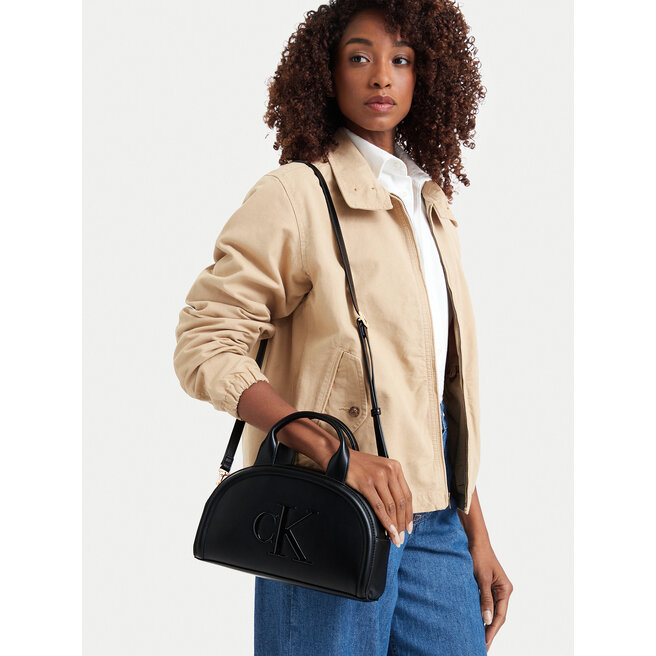 Torebka Calvin Klein Bold Ck Dome Crossbody LV04F3895G Czarny -