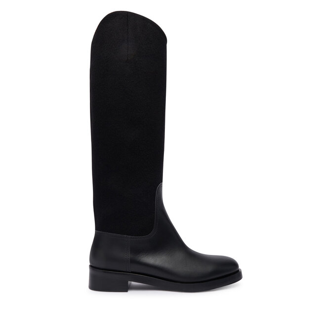 Oficerki Max Mara Cavalierewk 2524796112600 Czarny - kobiece