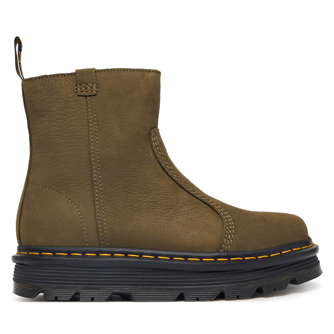 Botki Dr. Martens ZEBZAG Rigger Olive Wyoming DM42022300 Zielony - kobiece