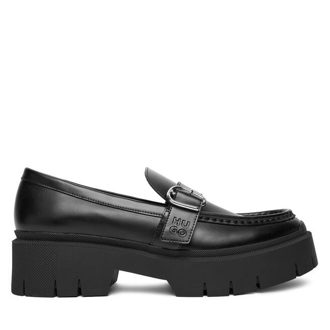 Loafersy HUGO 50548196 Czarny - kobiece