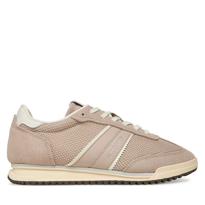 Sneakersy Tommy Jeans Tjw Low Profile Runner EN0EN02862 Écru - kobiece
