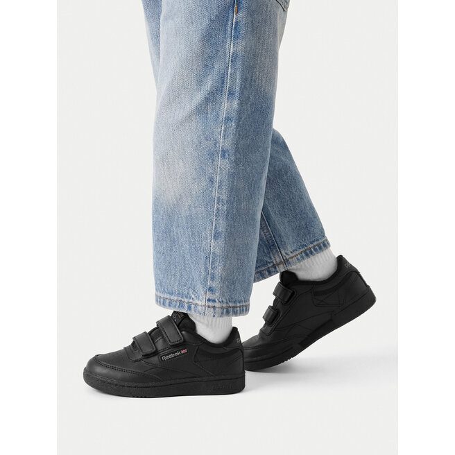 Sneakersy Reebok EO-CLUB C 2V 2.0 100075006 Czarny - chłopięce