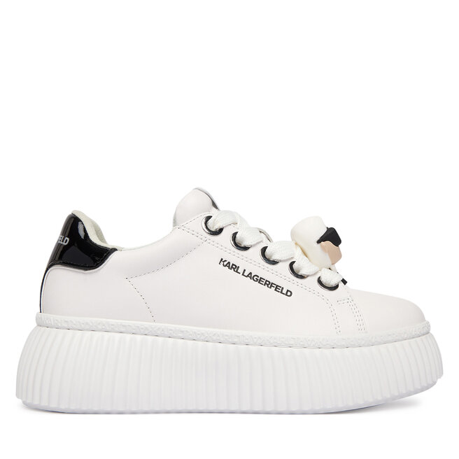 Sneakersy KARL LAGERFELD Kreeper Lo KL42336T Biały - kobiece