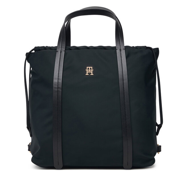 Plecak Tommy Hilfiger Th Soft Nylon Tote/Backpack AW0AW19029 Czarny -