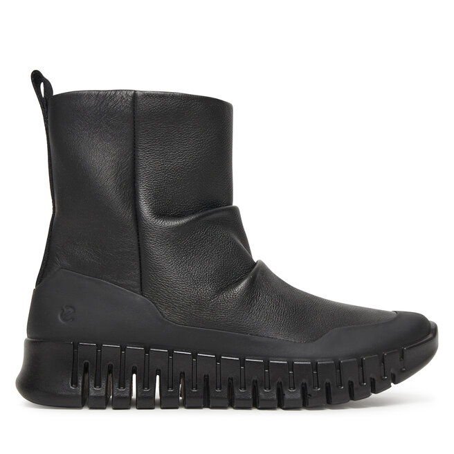 Botki ECCO Gruuv Pull On Mid FashiOn 21831351052 Czarny - kobiece