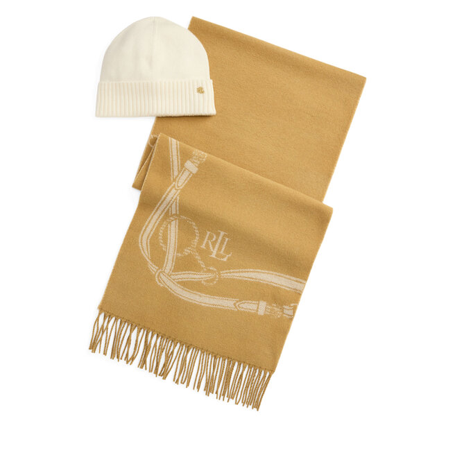 Zestaw szalik i czapka LAUREN RALPH LAUREN 454P23530002 Brązowy jasny -