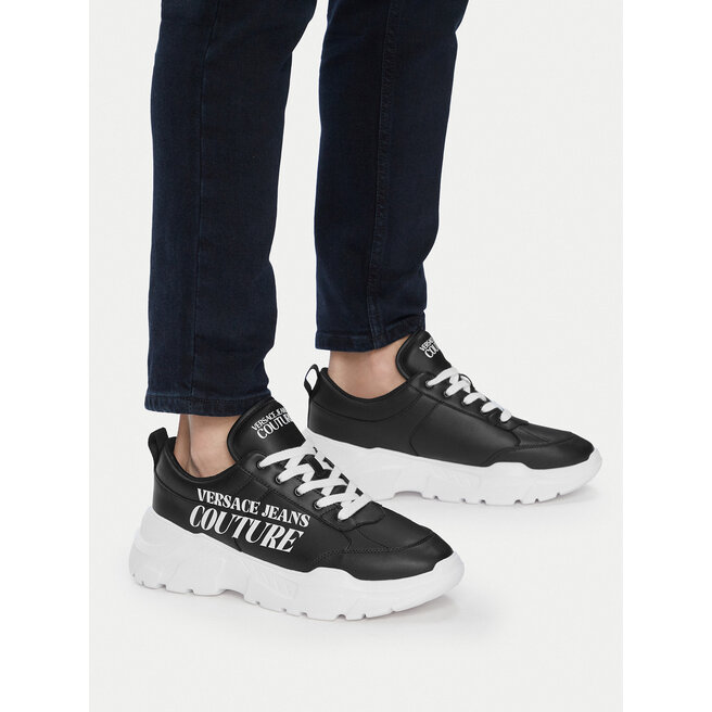 Sneakersy Versace Jeans Couture 80YA3SC1 Czarny - męskie