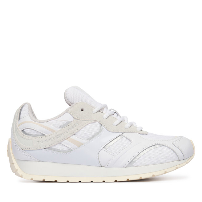 Sneakersy Tommy Hilfiger Th Modern Runner Mix Mat FW0FW09098 Biały - kobiece