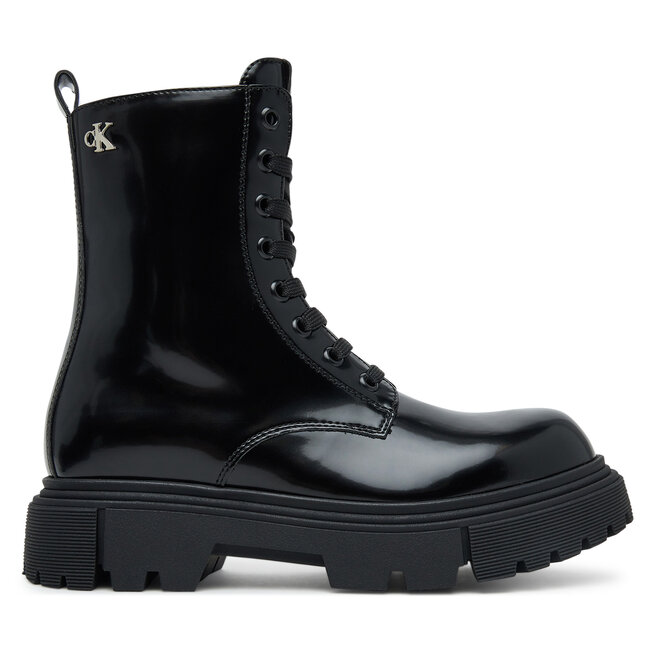 Trapery Calvin Klein Tronchetto Allacciato V4A5-83133-1453 Czarny - dziewczęce
