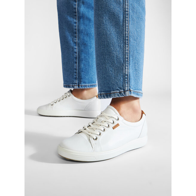 Sneakersy ECCO Soft 7 Ladies 43000301007 Biały - kobiece