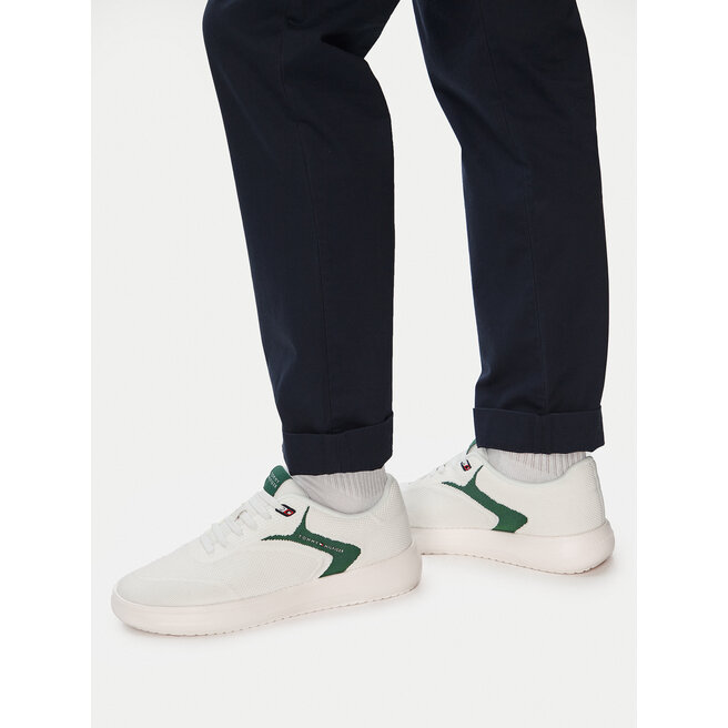 Sneakersy Tommy Hilfiger Th Modern Lightcup Knit FM0FM05886 Biały - męskie