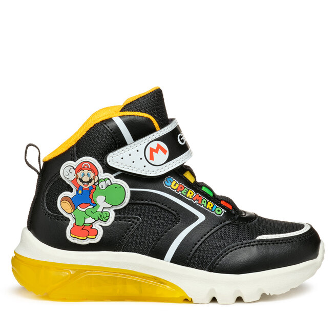 Sneakersy Geox J Ciberdron Boy J46LBJ 054FU C0054 D Czarny - chłopięce