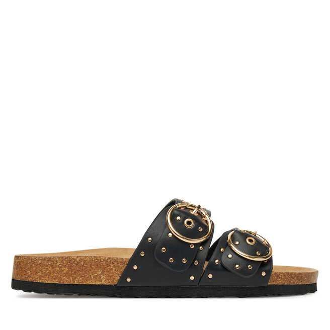 Klapki ONLY Shoes Onlmaxi-15 Pu Studs Buckle 15341190 Czarny -