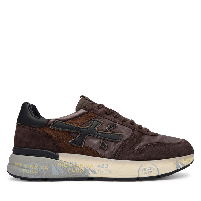 Sneakersy Premiata Mick Var 8434 Brązowy ciemny - męskie