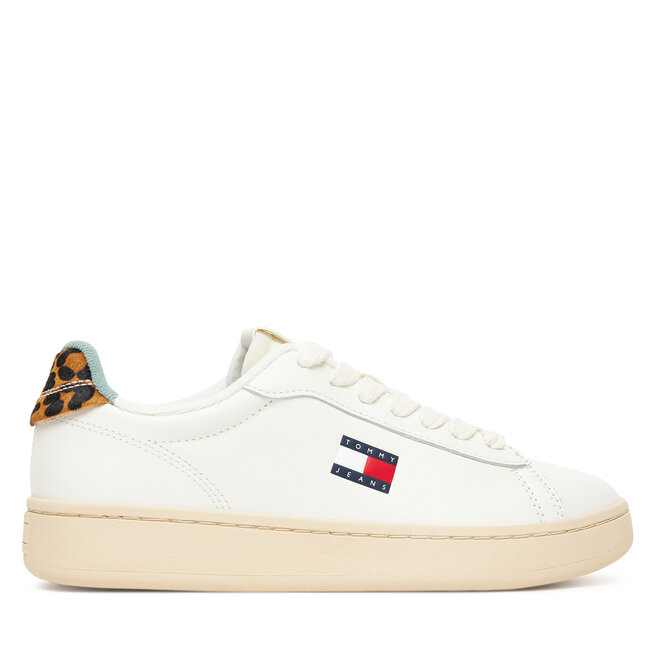 Sneakersy Tommy Jeans Archive '98 Leopard EN0EN02909 Biały - kobiece